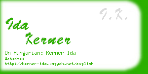 ida kerner business card